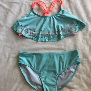 circo blue and coral bikini